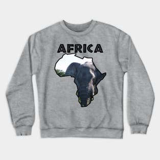 Africa Wildlife Continent Elephant Bull Crewneck Sweatshirt